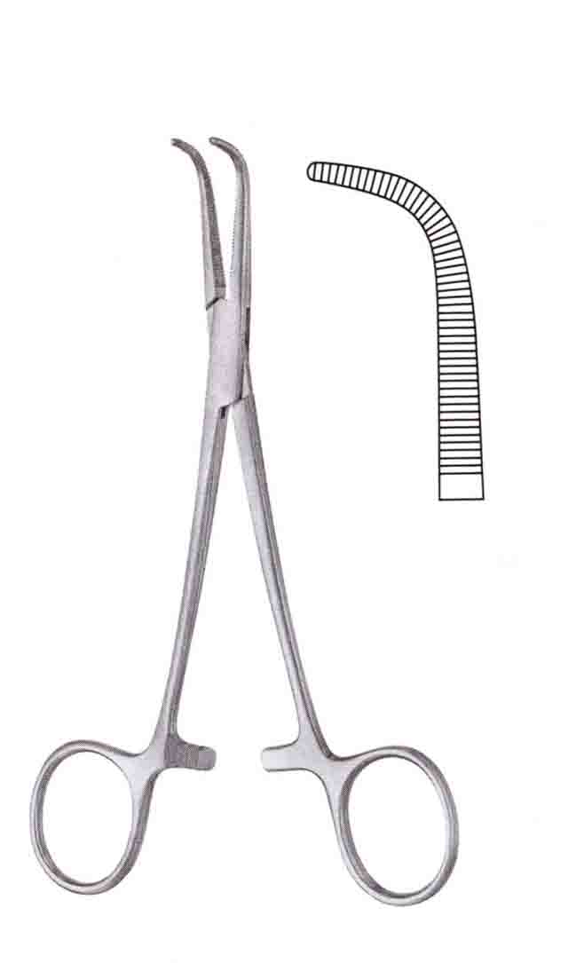 HEMOSTATİK KLEMP EĞRİ 16CM